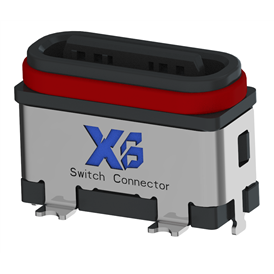 XB-TYPE C 6P vertikaler wasserdichter Sockel H=6,80mm (mit Stahlblech) (Vollkunststoff U-förmig)